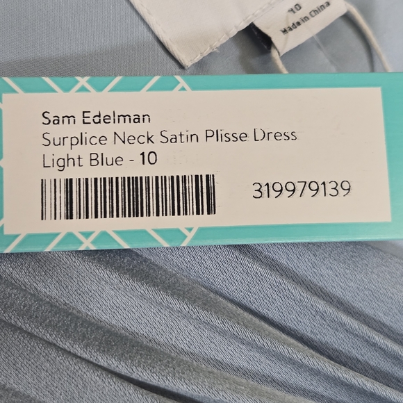 Sam Edelman Asymmetrical Blue Pleated Dress - Picture 7 of 12